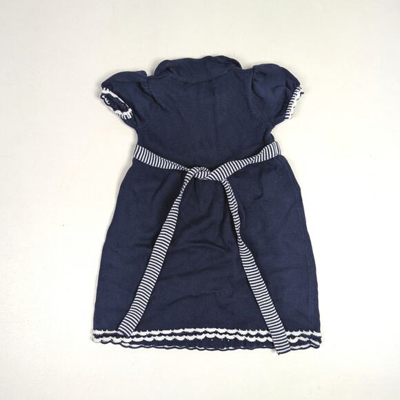 Janie and Jack Dress Girls Sz 3T Navy Sweater Dress Cap Sleeve Classy 2010 - Picture 3 of 6